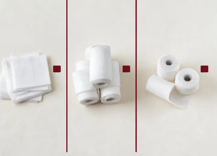 Three wound care product configuration boards prepared for quote comparison